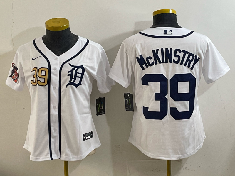 Women Detroit Tigers #39 McKinstry white 2025 Nike MLB jersey 009